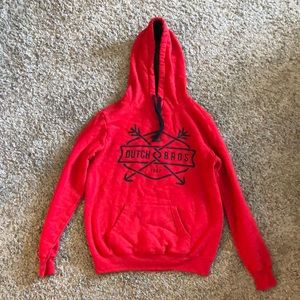 cute red dutch bros hoodie